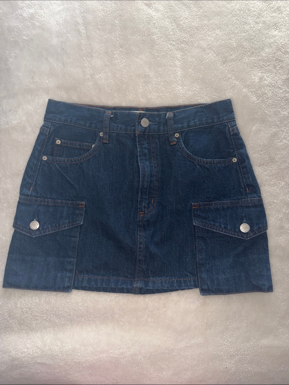 Denim Forum The '90s Cargo Mini Denim Skirt - Picture 8 of 9
